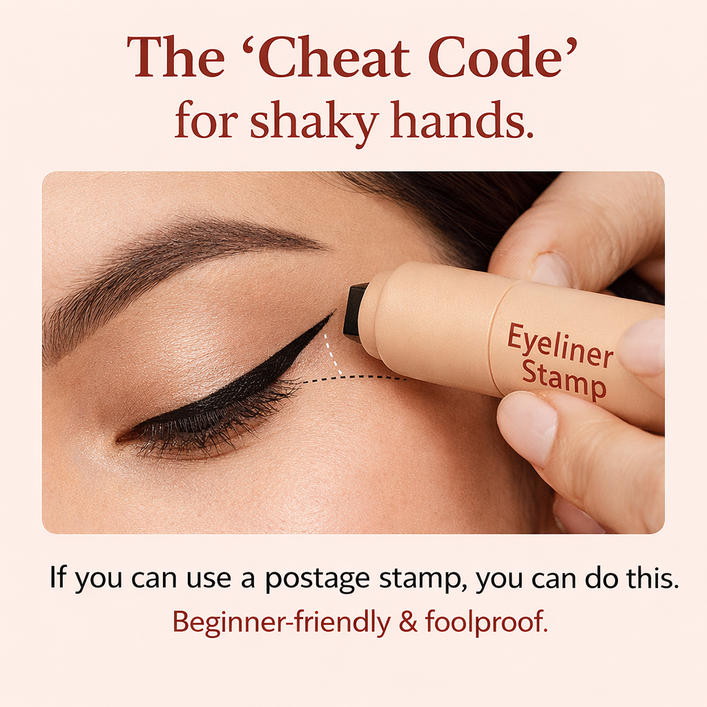 Lazy Dual-Head Eyeliner Stamp – Waterproof, Smudge-Proof, Perfect Wings in Seconds