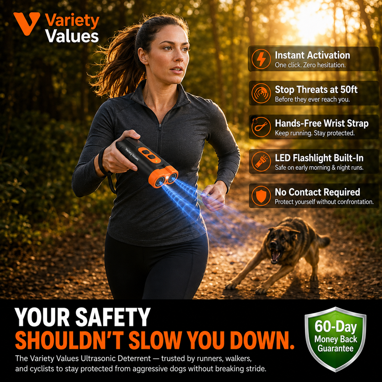 Ultrasonic Bark Trainer – 50ft No-Shock Dog Deterrent for Safer Walks & Quieter Homes