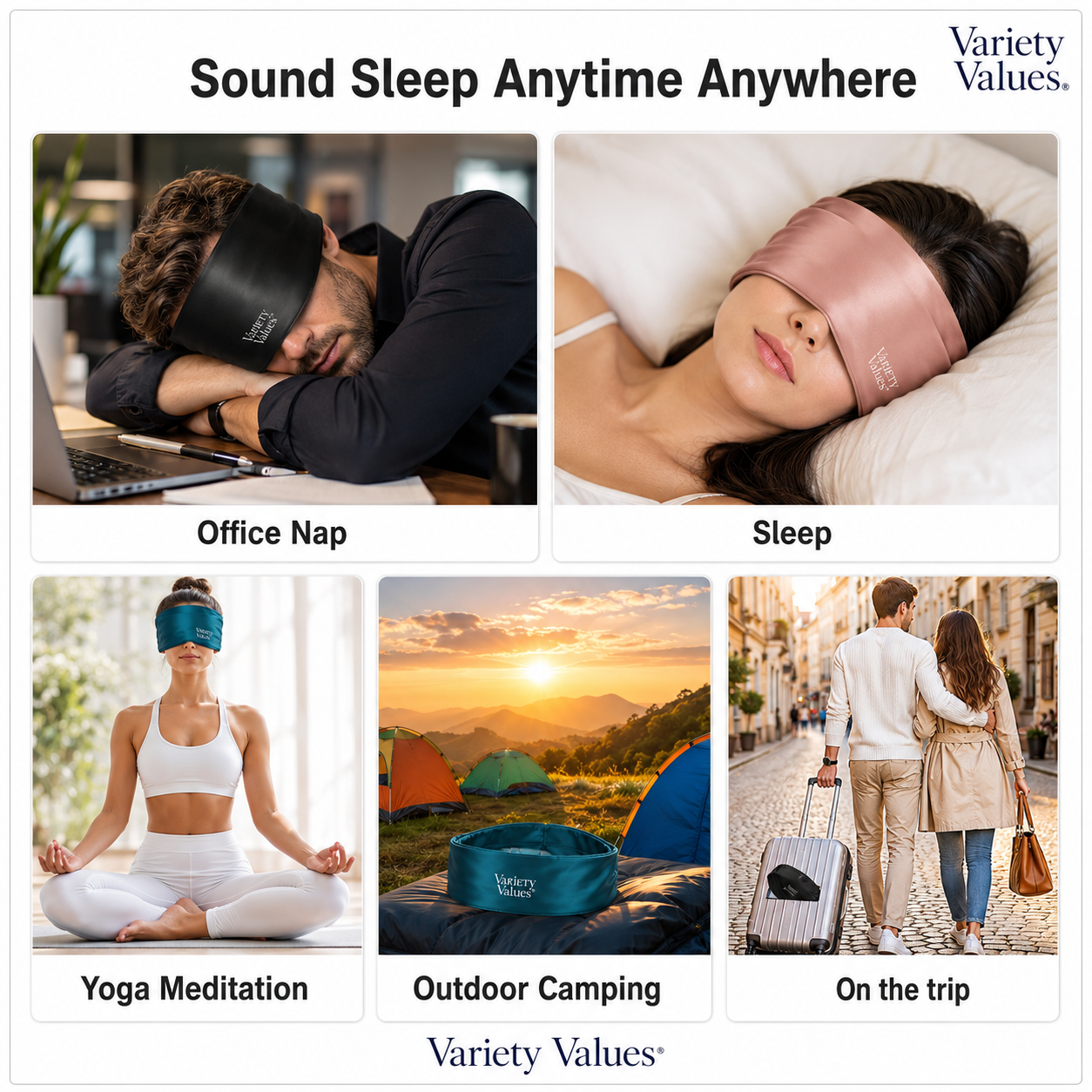 Dream Hug Sleep Mask - Blocks Light, Calms Stress & Helps You Sleep Deeper