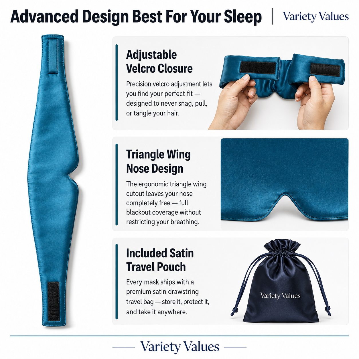 Dream Hug Sleep Mask - Blocks Light, Calms Stress & Helps You Sleep Deeper
