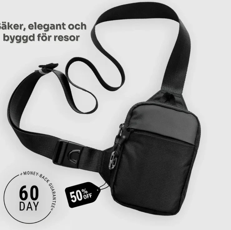 VaultCross Sling Bag - Stainless Steel Lock, Scratch-Resistant Fabric, All-Day Comfort Fit