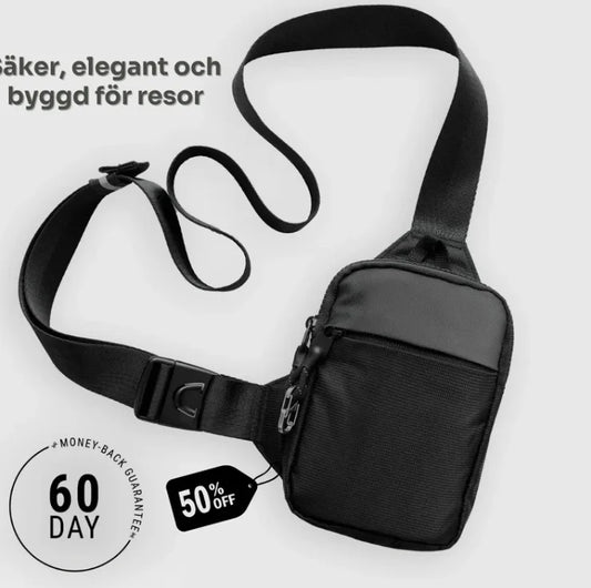 VaultCross Sling Bag - Stainless Steel Lock, Scratch-Resistant Fabric, All-Day Comfort Fit