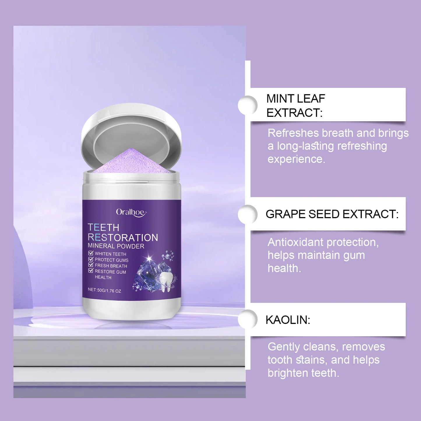 Bright Smile Mineral Powder - Clean Mouth + Better Smell