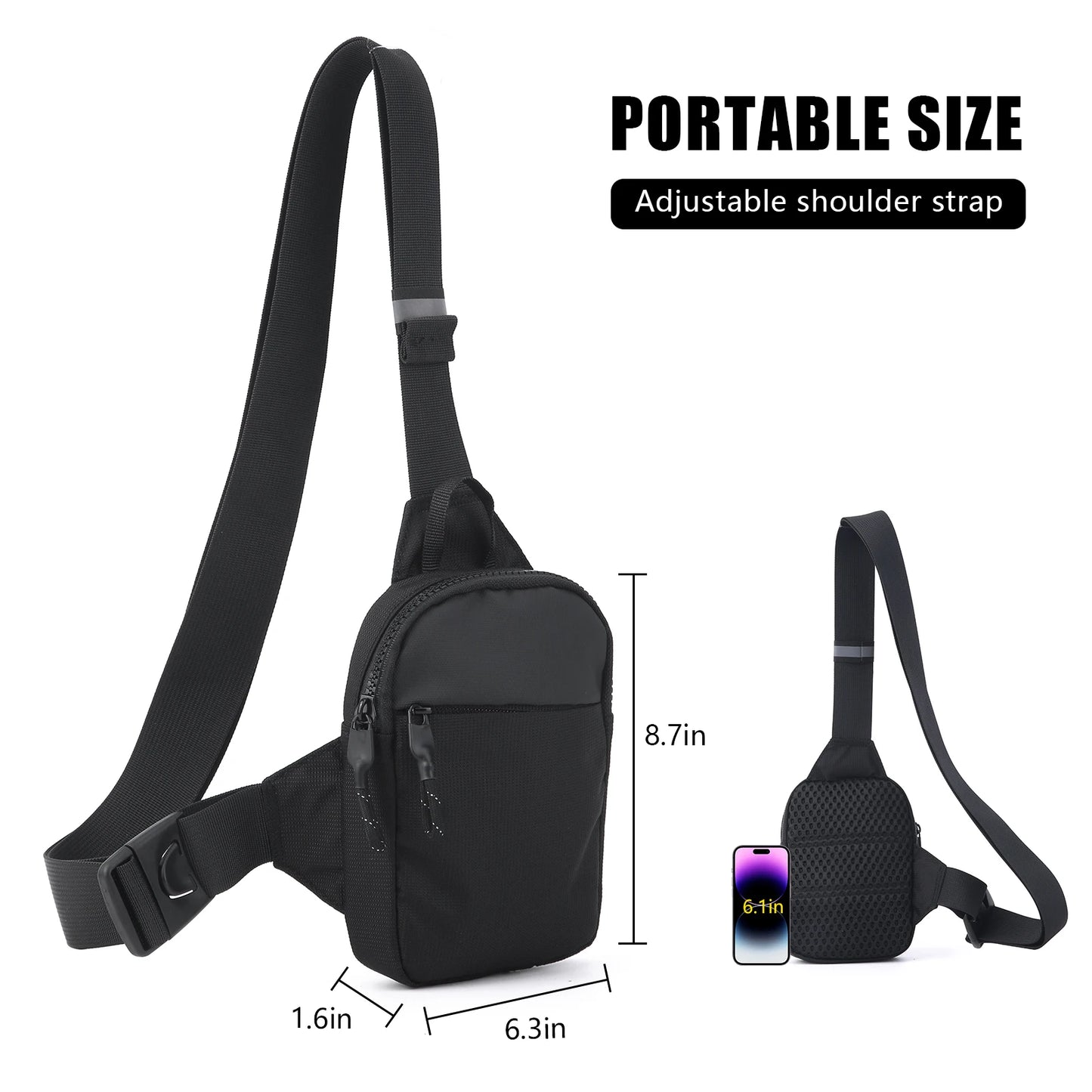 VaultCross Sling Bag - Stainless Steel Lock, Scratch-Resistant Fabric, All-Day Comfort Fit